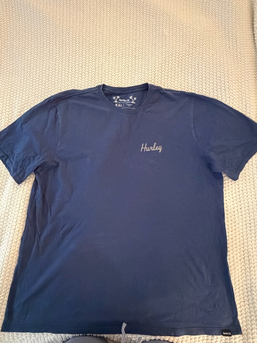 Hurley Navy Short Sleeve Script Logo Tee